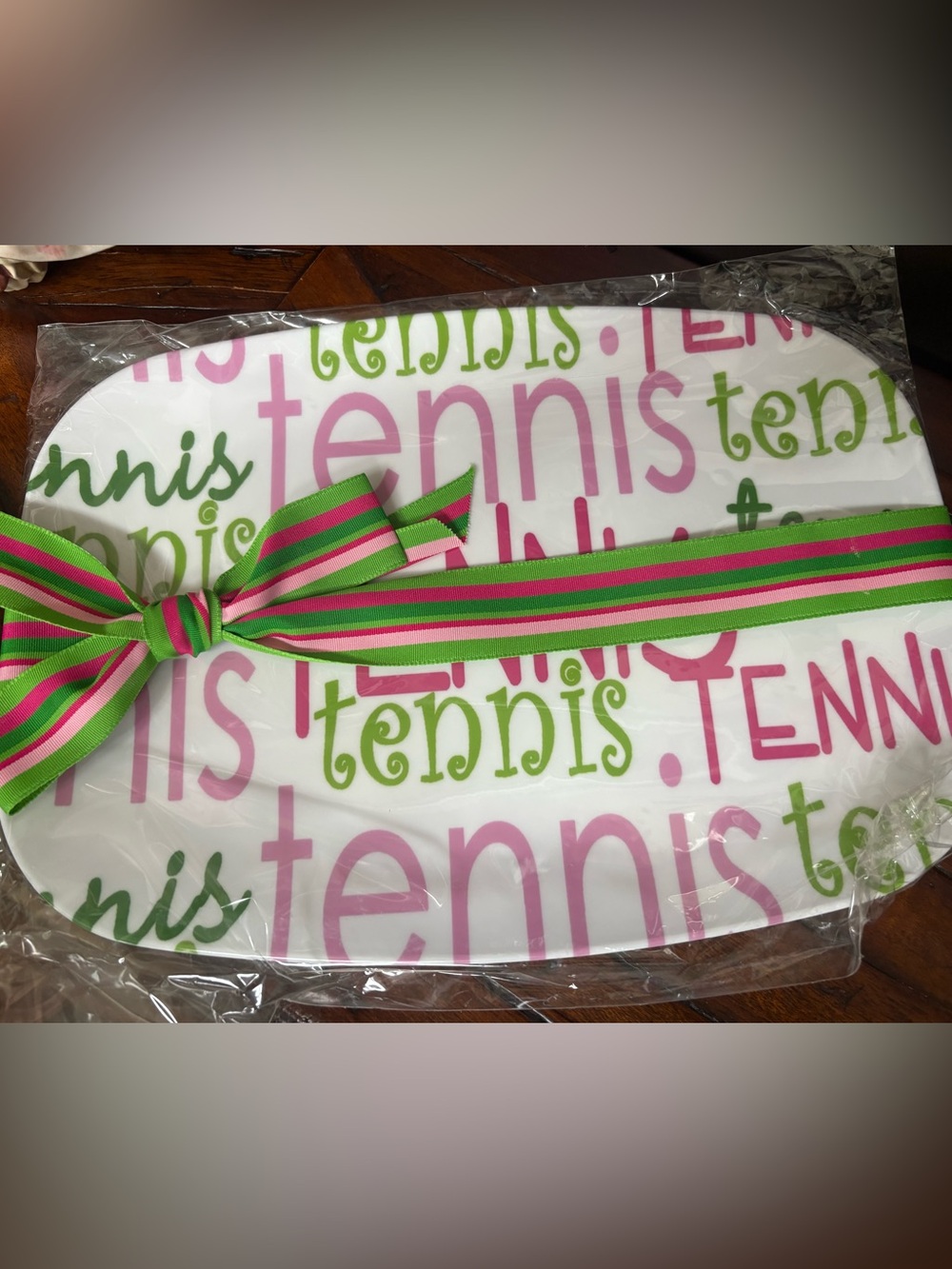Tennis theme platter